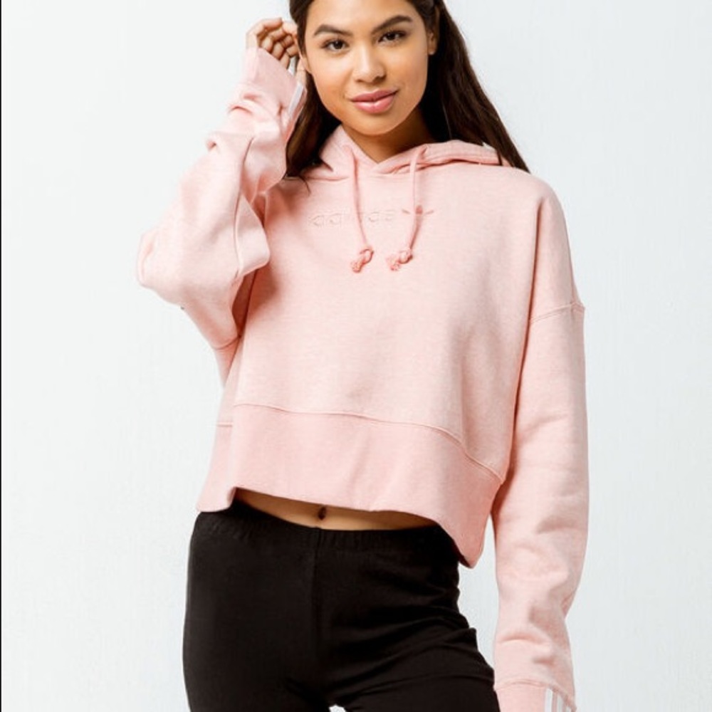 ADIDAS Coeeze Trace Pink Womens Crop Hoodie